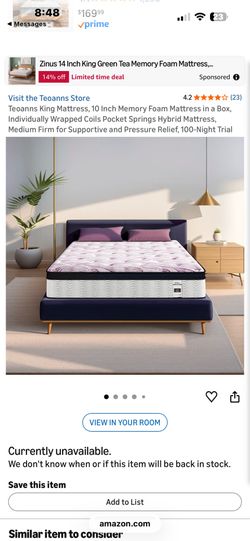 King mattress and king bed frame led