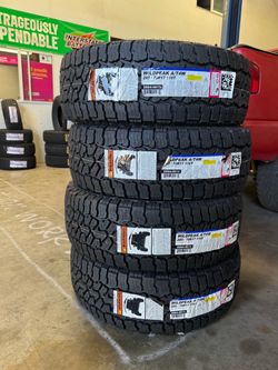 285/70R17 Falken Wildpeak 4 new tires mounted and balanced