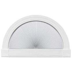 HOMEDEMO Arch Window Shade 36" x 72" White Blackout Cellular – NEW