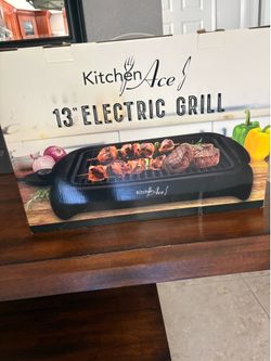 Kitchen Ace 13" Electric Grill - New!