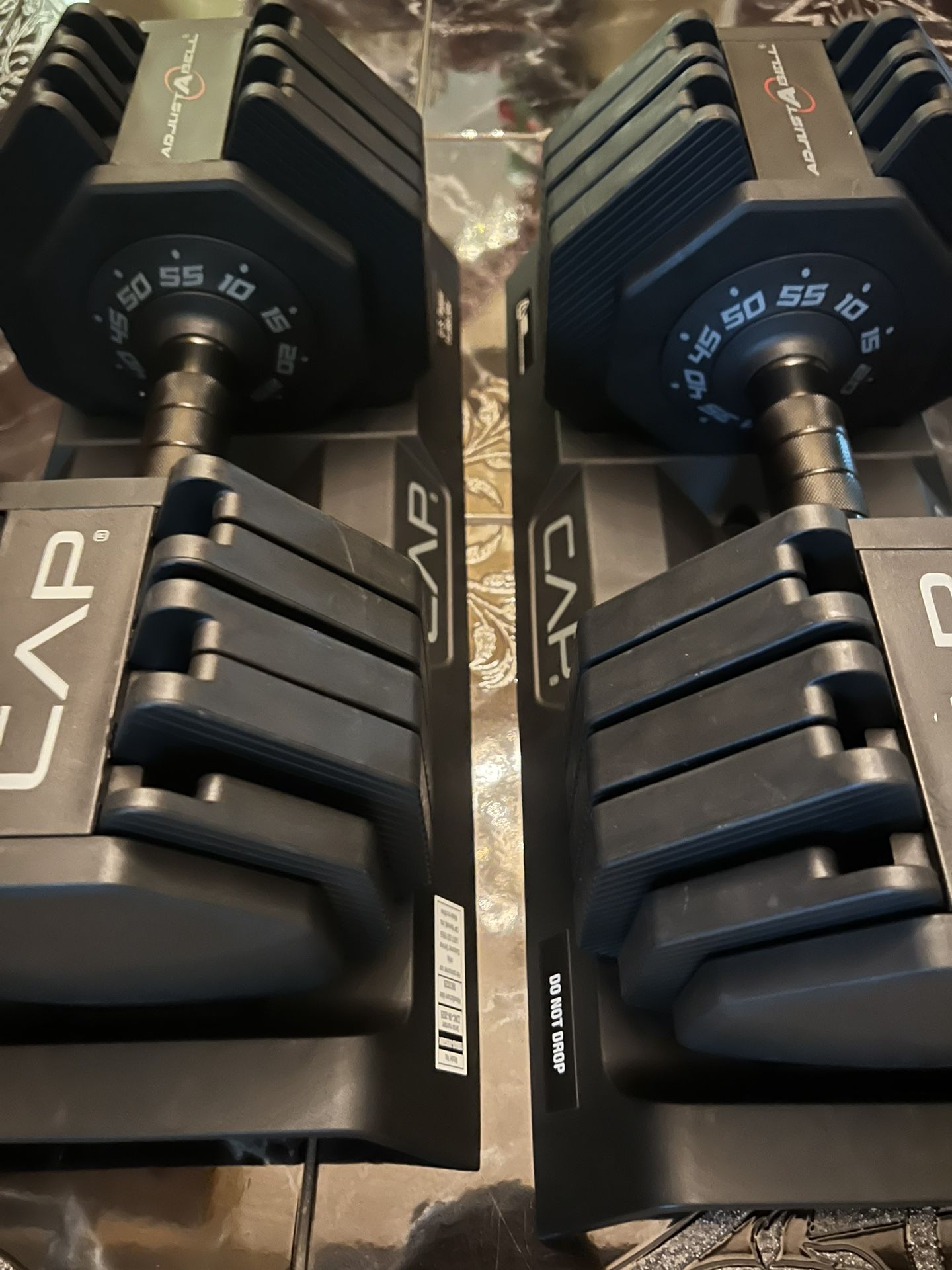 CAP Barbell ADJUSTABELL Adjustable 55 lb Hex Dumbbell Weights Single and Pair