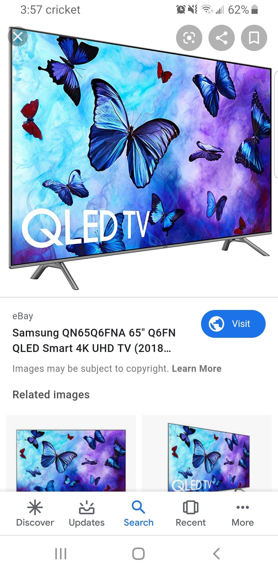 65' Qled smart tv