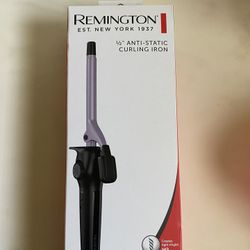 Remington Anti-Static ½-Inch Clipped Curling Iron with Titanium Protection, Fast Heat-Up, Ceramic Barrel
