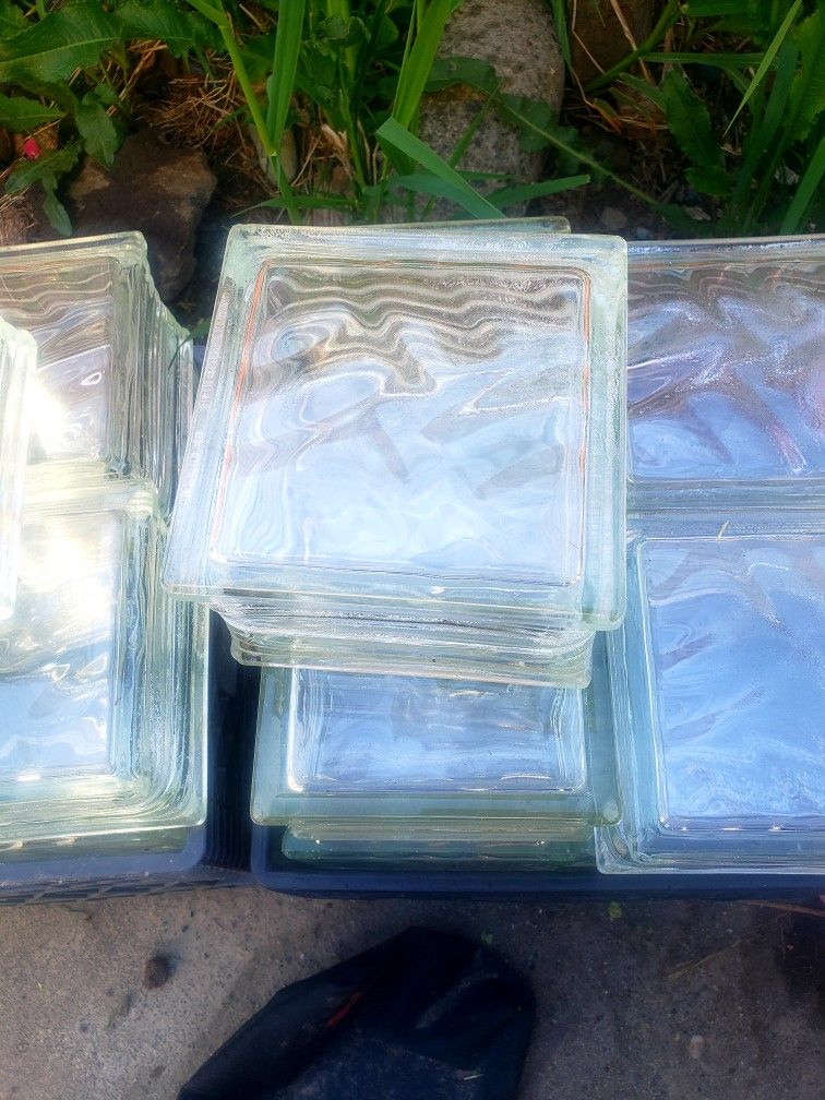 Glass Block 5 1/2 X 5 1/2 X 3.75 inches.