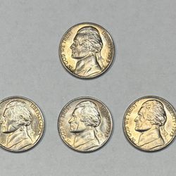 (4) Uncirculated 1973 Jefferson Nickels