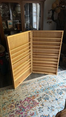 Wall-mounted wooden cabinet