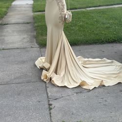 Gold Prom Dress 