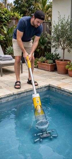 Yellow Cordless Stick Vacuum with Accessories