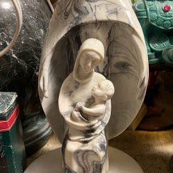 Statue Of Joseph Virgin Mary And Baby Jesus
