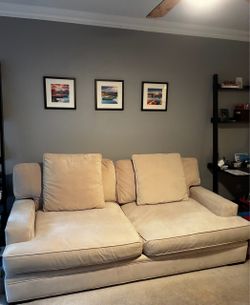 Z Gallerie suede sofa