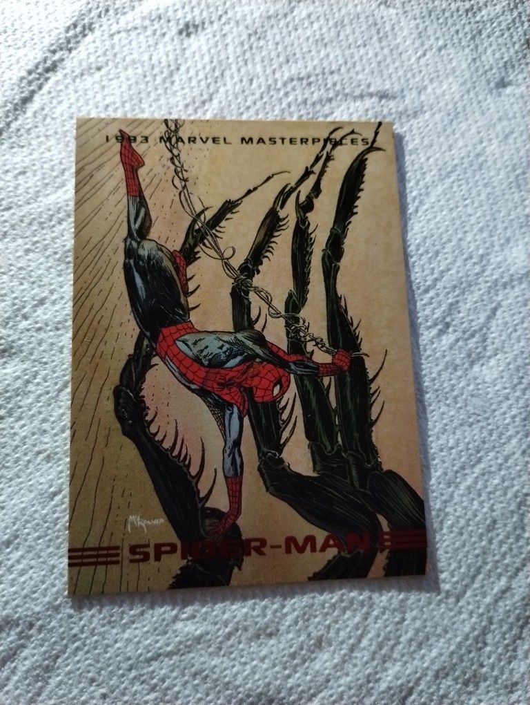 1993 Spider Man Marvel Masterpieces, Sky Box Card # 5 Error In # 5
