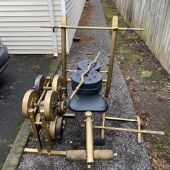 Bench Press With Weights Rack +190lb. Dlivery Available