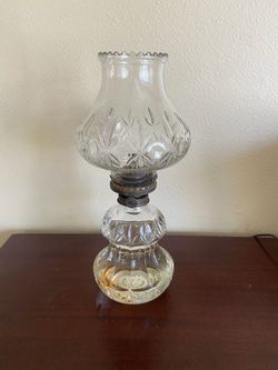 Vintage Glass Hurricane Lamp / Kerosene Lamp