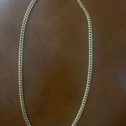 Gold Plated 925 Sterling Silver Chain Necklace 