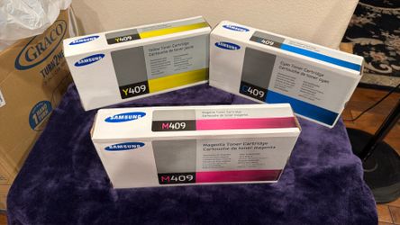 Samsung 409 toner magenta cyan and yellow