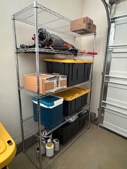 Chrome Wire Shelving Unit 5-Tier