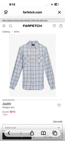 Amiri Men's Shotgun Distressed Flannel Shirt