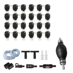 48V Battery Watering System 48 Volt Kit - Plug Type Push-In Valves (24 Cells)- Forklift Battery Watering System And Golf Cart Battery Watering Filler
