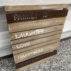 Decorative Reclaimed Wood Sign - “Family Is…”