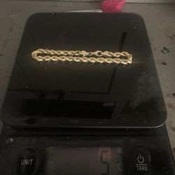 gold rope bracelet 10k