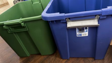 2 Heavy Duty Storage Totes (27 Gallon) - Great Condition