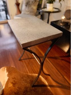 Shimmery Side Accent Table Snakeskin