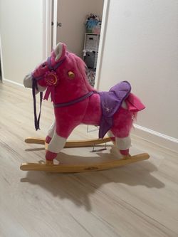 Pink rocking horse