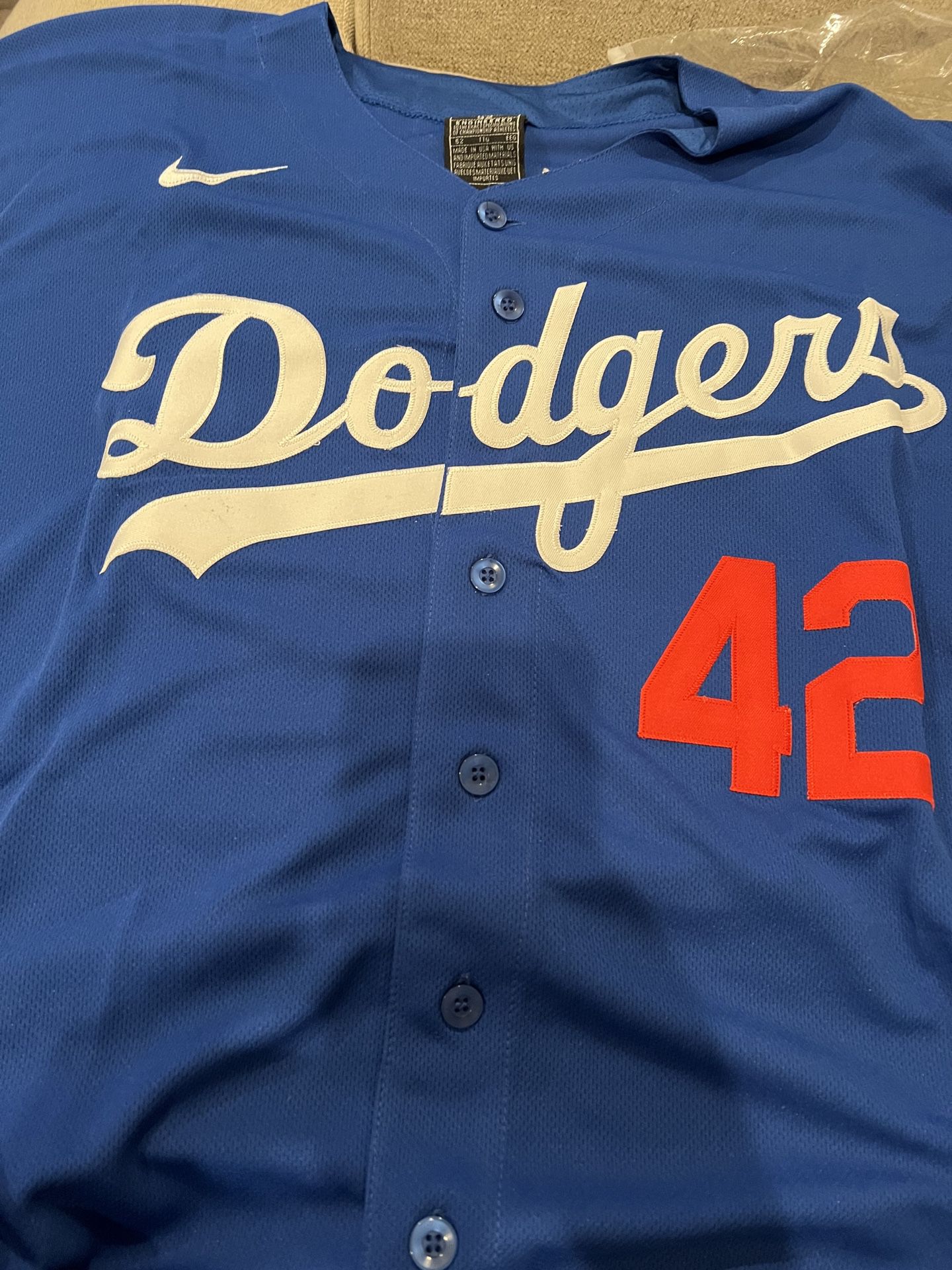 Jackie Robinson Number 42 Authentic Jersey for Sale in Los