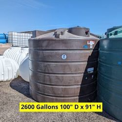 2600 Gallon Water Storage 