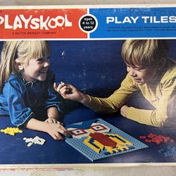 Playskool Play Tiles Milton Bradley Vtg Game