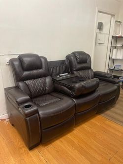Leather Sofa An Love Seat