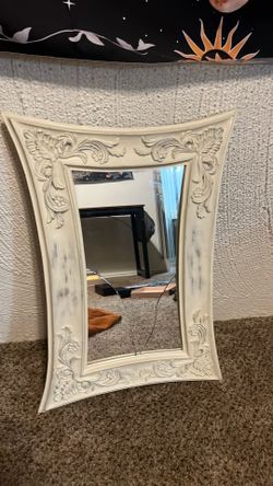 Vintage wood mirror very heavy, slightly damaged