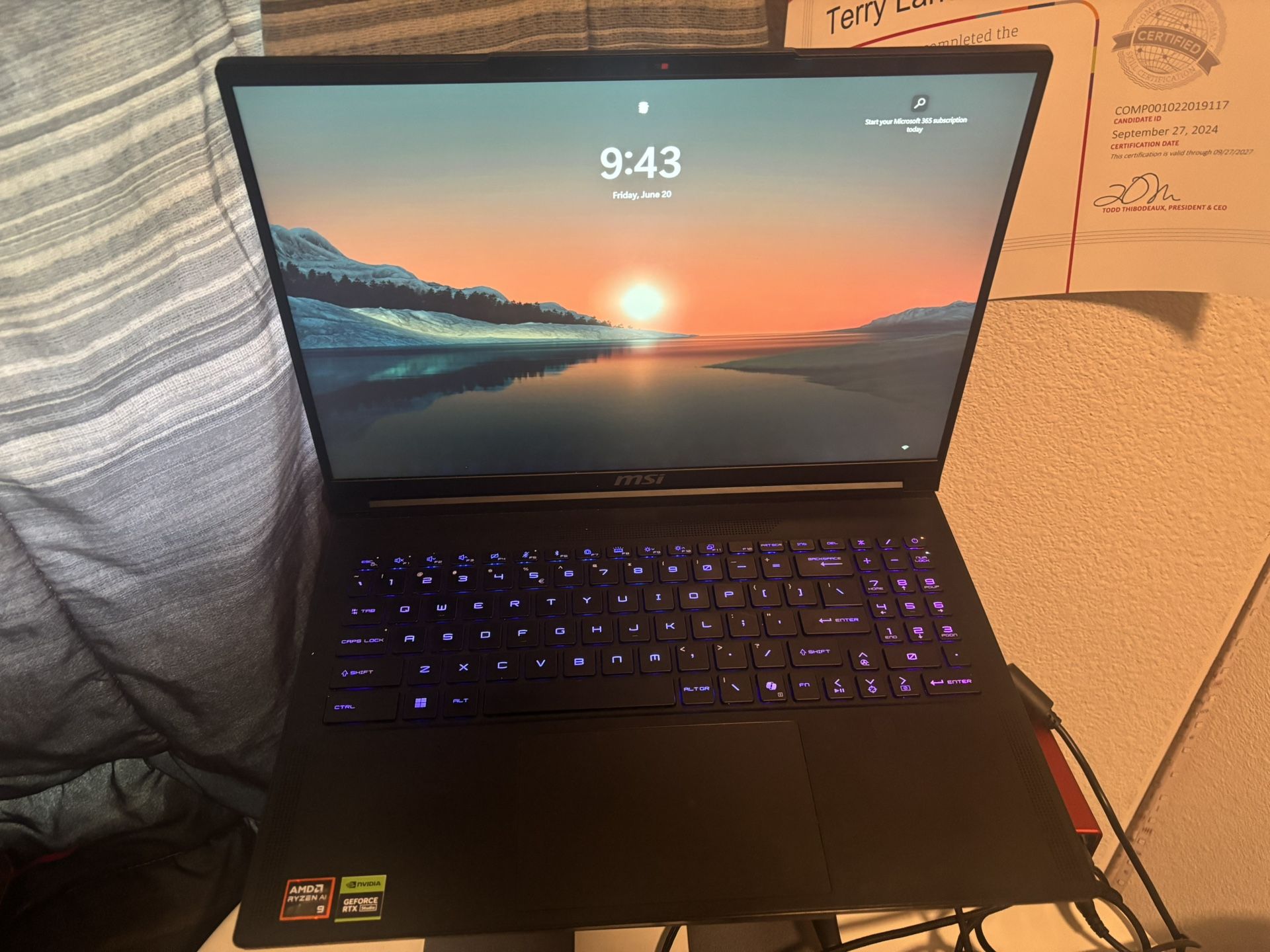 MSI A16 AI Laptop