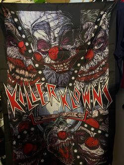 Killer Klowns From Outer Space Wall Flag Banner