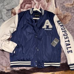 Aeropostale Men’s Varsity Bomber Jacket L