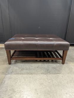 Dark Brown Tufted LaZboy Large Ottoman