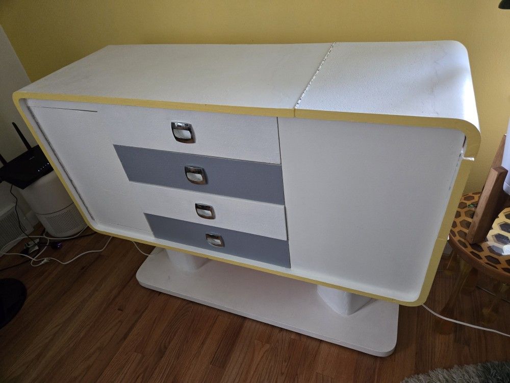 Unique Retro Console Cabinet