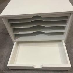 White Desktop File Organizer