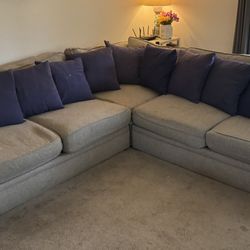 Used Grey Sectional L-Shaped Sofa
