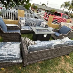 Brand New Patio Outdoor Furniture Set With Fire Pit 