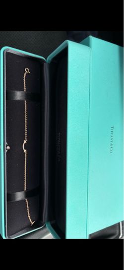 Genuine Tiffany and company 18 karat and Diamond smile bracelet