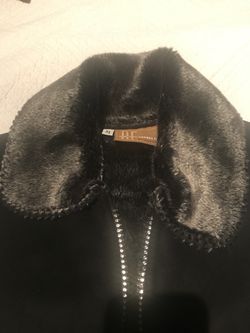 Vest for women out suede inside fur (Medium)