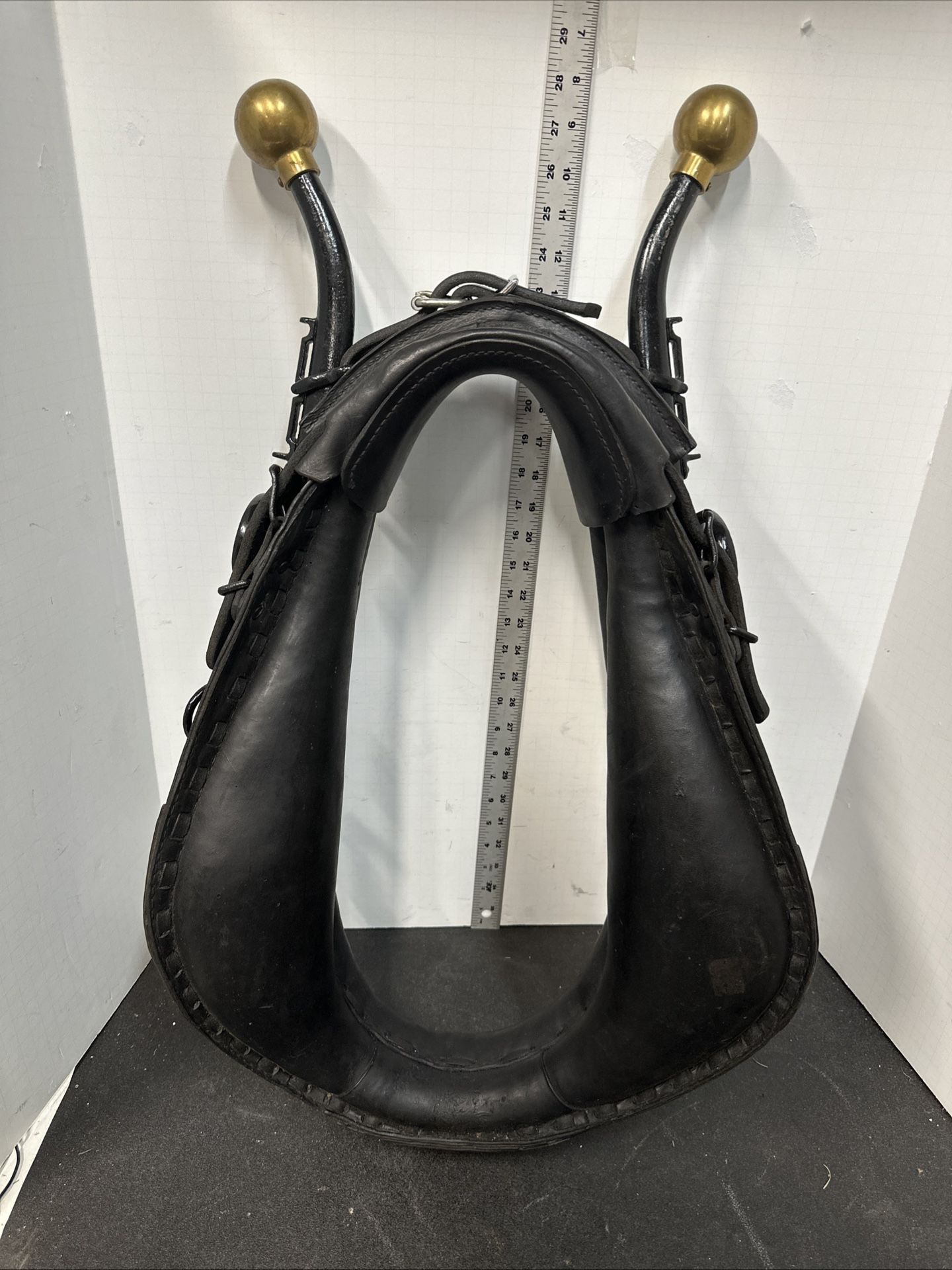 Vintage Leather Horse Collar Harness #P