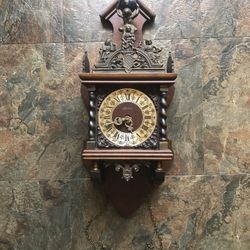 Vintage Dutch Linden Zaanse Atlas Wall Clock Horseman *NO WEIGHTS*