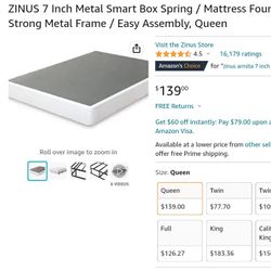 Zinus 7" Inch Smart Box Spring