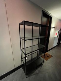 Metal and Glass shelving unit