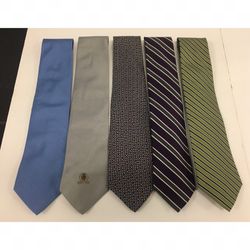 Lot Of 5 Tommy Hilfiger Men Neck Ties 