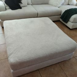 Brand New Oversized Ashley's Ivory Ottoman 