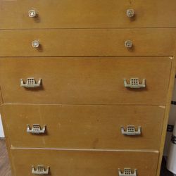 Large Solid Wood Antique Dresser