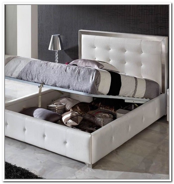 Queen storage bed frame